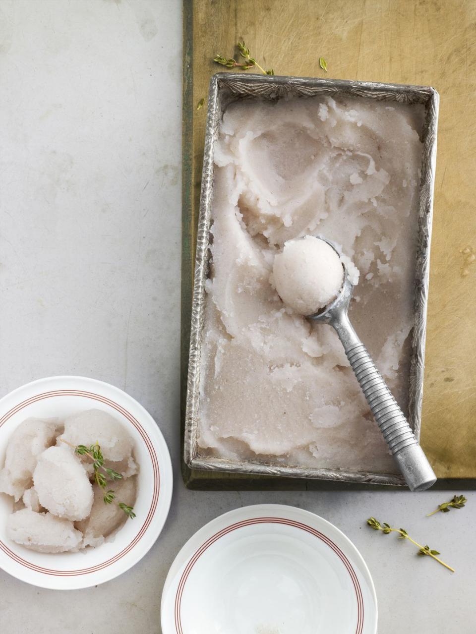 Asian-Pear Sorbet with Thyme