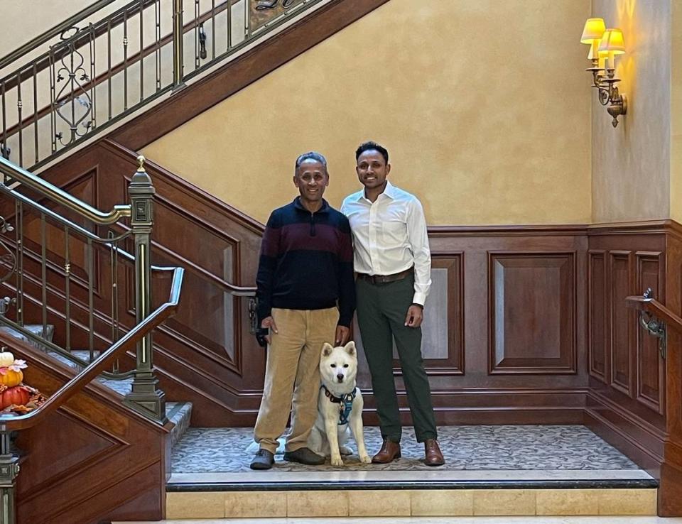 Robert and Kamal Patel are the new owners of the historic Carlton Hotel in downtown Atascadero, pictured here on Oct. 23, 2023. 