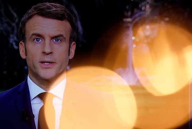 Emmanuel Macron photographié le 31 décembre lors de ses vœux aux Français (Photo: REUTERS/Christian Hartmann)
