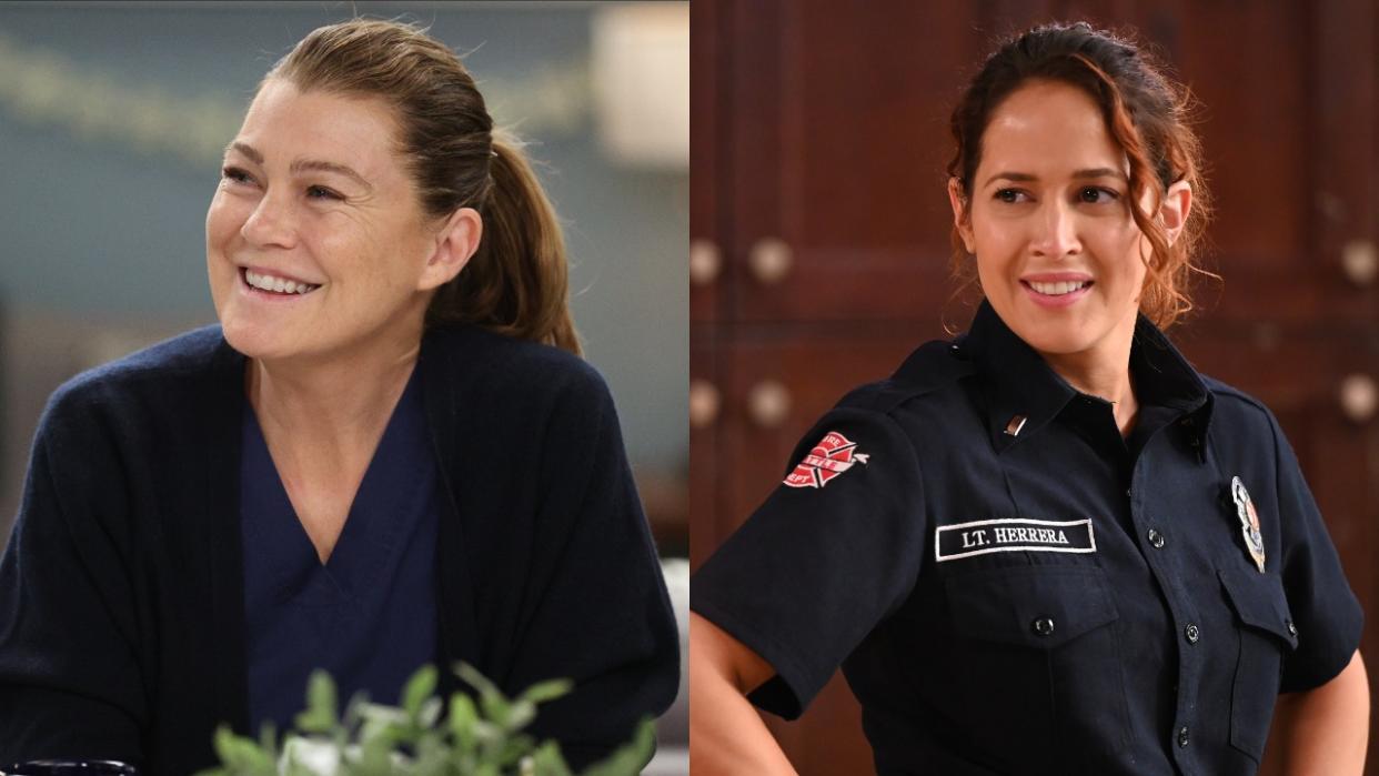  Greys anatomy meredith station 19 andy side by side. 