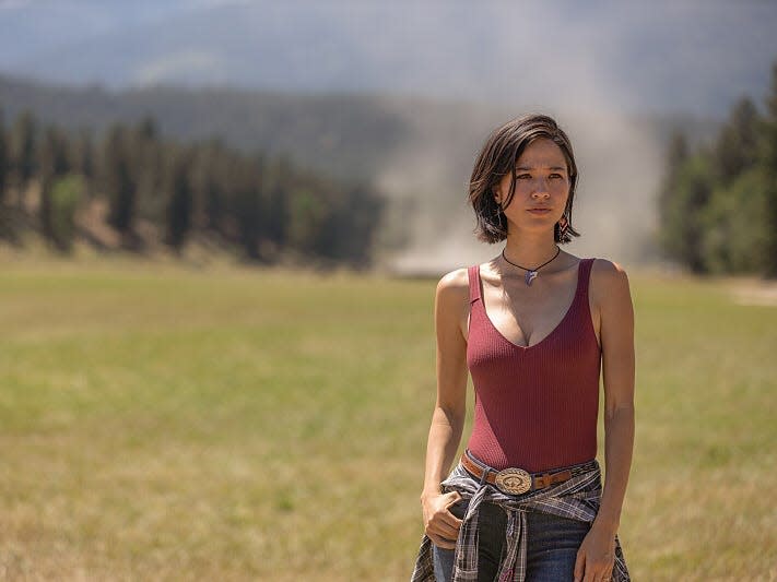 Kelsey Asbille as Monica Long-Dutton in "Yellowstone."