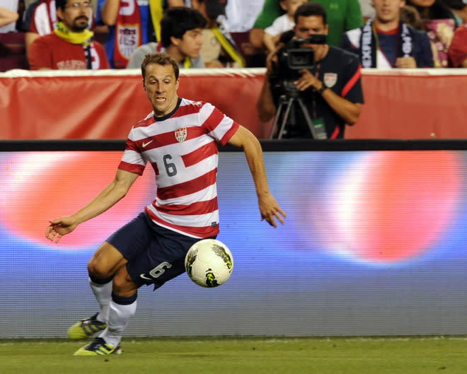 Steve Cherundolo made 82 appearances for the United States before entering the coaching ranks in Germany. (NICHOLAS KAMM/AFP/GettyImages)