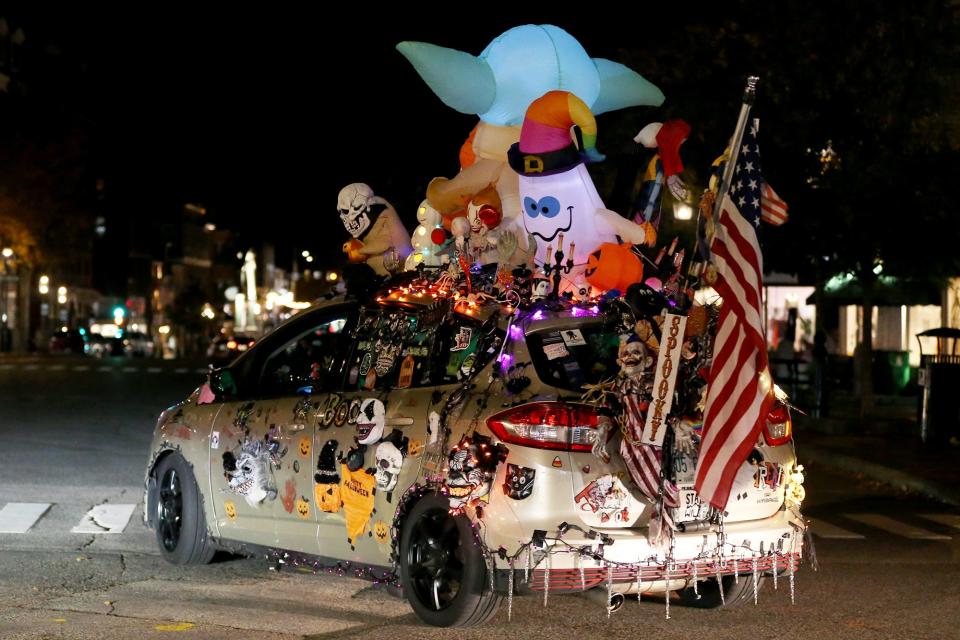 Richard Allen drives around downtown Portsmouth on Wednesday, Oct. 19, 2022.