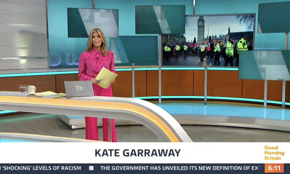 Kate Garraway has responded to the trolling (ITV screenshot).