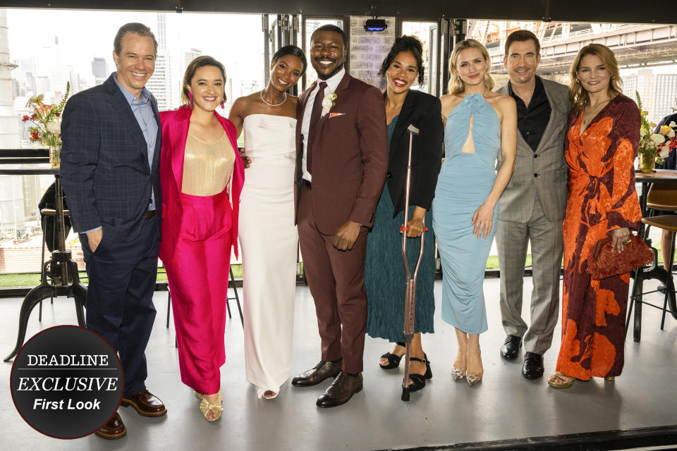 (L-R): Michael Raymond-James as Ethan McPherson, Keisha Castle-Hughes as Special Agent Hana Gibson, Caroline Harris as Cora Love, Edwin Hodge as Special Agent Ray Cannon, Roxy Sternberg as Special Agent Sheryll Barnes, Shantel VanSanten as Special Agent Nina Chase, Dylan McDermott as Supervisory Special Agent Remy Scott and Susan Misner as Abby Deaver.