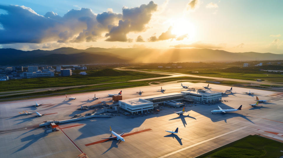 An aerial view of the Luis Muñoz Marín International Airport, showcasing its strategic role in the industry.