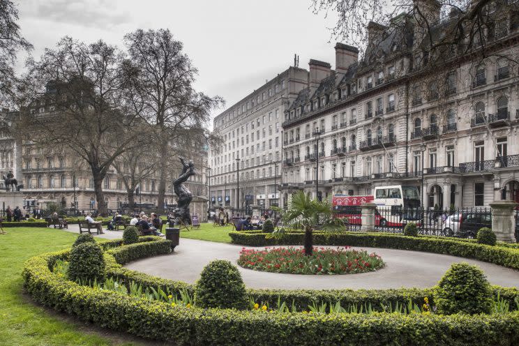 The squatters have moved to nearby Grosvenor Gardens