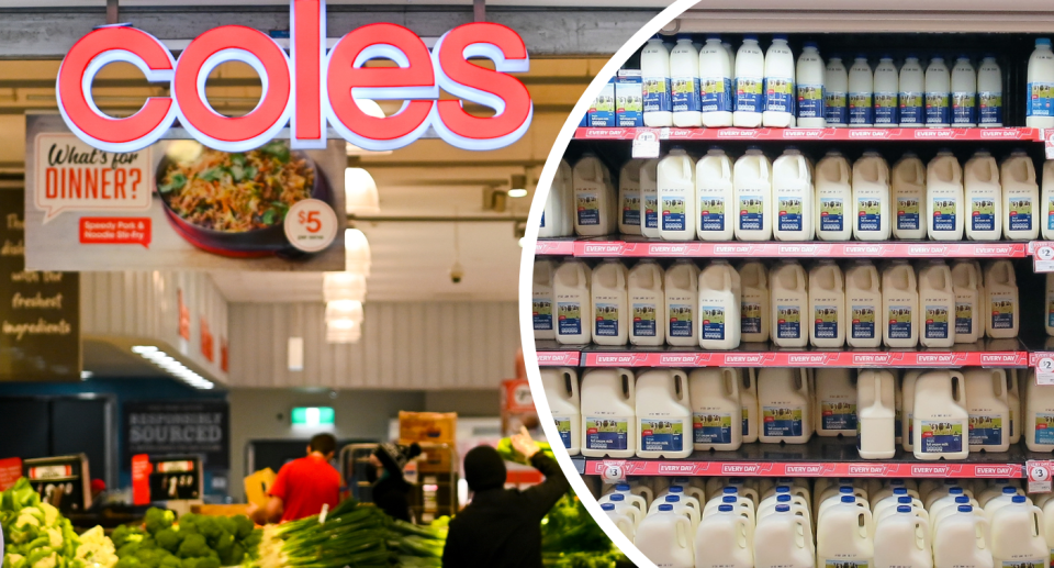 Coles milk prices