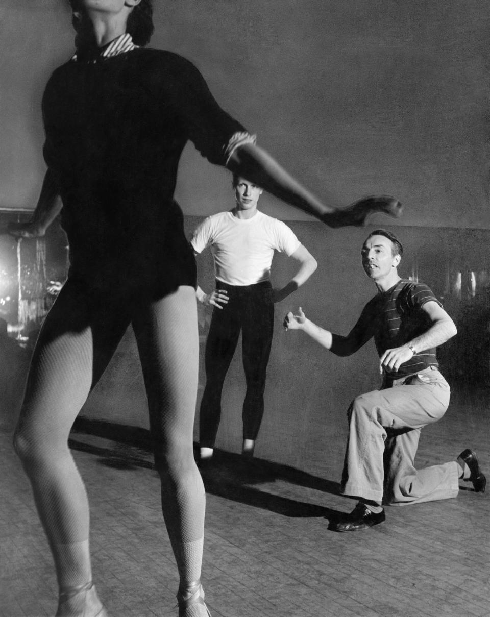 Cghoreographer George Balanchine in about 1952 work on a piece. Sarasota Ballet is presenting an evening of three of his works.