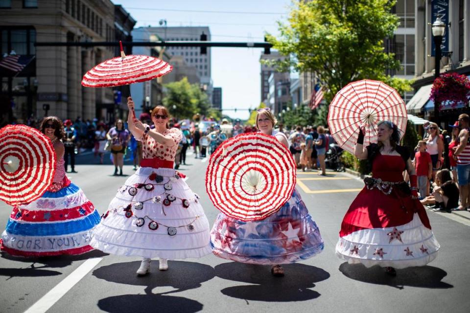 Lexington’s 4th of July parade through Main Street in downtown Lexington, Ky., Monday, July 4, 2022.