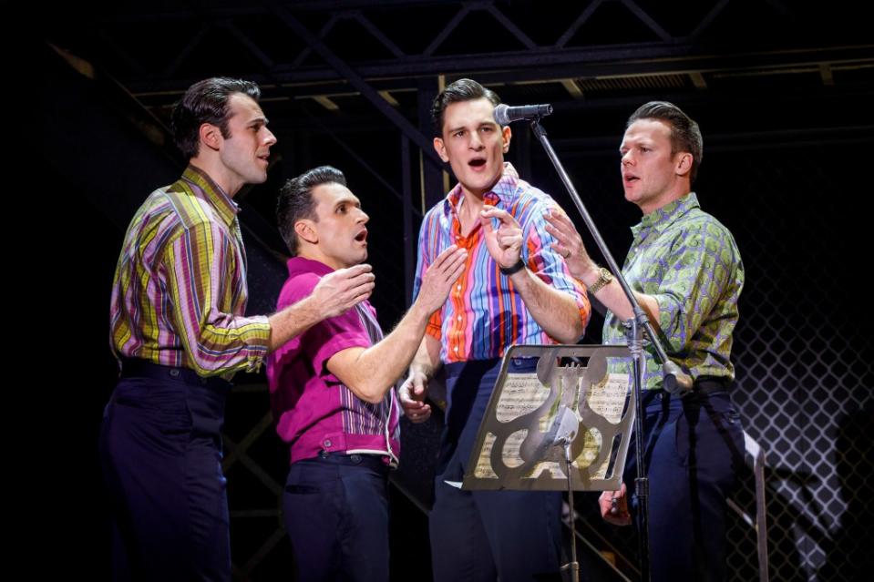 Jersey Boys went on to win four Tony awards The production garnered four Tony Award wins in 2006; for stars John Lloyd Young and Christian Hoff, lighting designer Howell Binkley and for the top prize Best Musical.