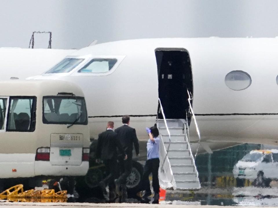 Elon Musk left Shanghai on his private jet on Thursday.