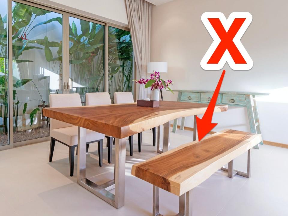 dining table with bench