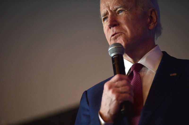 Democratic U.S. presidential candidate and former Vice President Biden speaks at the Nevada Black Legislative Caucus Black History Brunch in Las Vegas