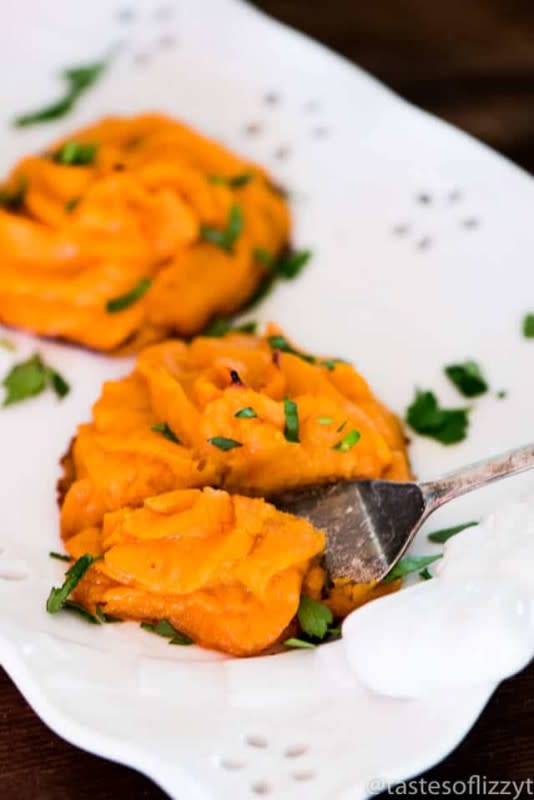 <p>Tastes of Lizzy T</p><p>Savory mashed sweet potato puffs make an elegant, healthy side dish for your family dinner. These sweet potato swirls are often called duchess potatoes.</p><p><strong>Get the recipe: <a href="https://www.tastesoflizzyt.com/twice-baked-sweet-potato-puffs/" rel="nofollow noopener" target="_blank" data-ylk="slk:Twice Baked Sweet Potato Puffs;elm:context_link;itc:0;sec:content-canvas" class="link ">Twice Baked Sweet Potato Puffs</a></strong></p><p><strong>Related: <a href="https://parade.com/938381/kristamarshall/best-sweet-potato-side-dishes-for-thanksgiving/" rel="nofollow noopener" target="_blank" data-ylk="slk:30 Must-Have Sweet Potato Recipes;elm:context_link;itc:0;sec:content-canvas" class="link ">30 Must-Have Sweet Potato Recipes</a></strong></p>