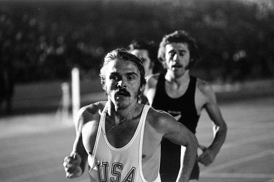 1972 steve prefontaine of the usa in action during a track and field event at crystal palace in london