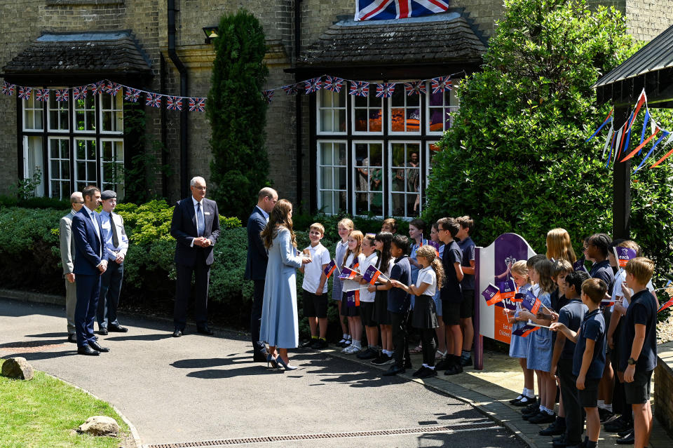 Prince William, Duke of Cambridge and Catherine, Duchess of Cambridge meet with children during a visit to East Anglia’s Children’s Hospice in Milton during an official visit to Cambridgeshire on June 23, 2022.<span class="copyright">Stuart C. Wilson—Getty Images</span>