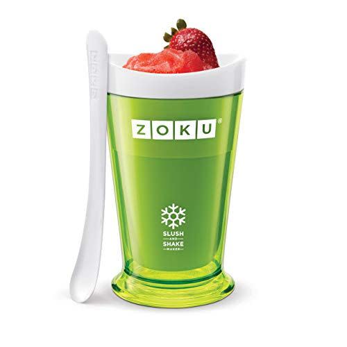 1) Zoku Slush and Shake Maker, Compact Make and Serve Cup with Freezer Core Creates Single-serving Smoothies, Slushies and Milkshakes in Minutes, BPA-free, Green