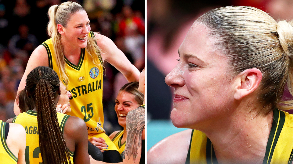 Lauren Jackson celebrates and Jackson smiles.