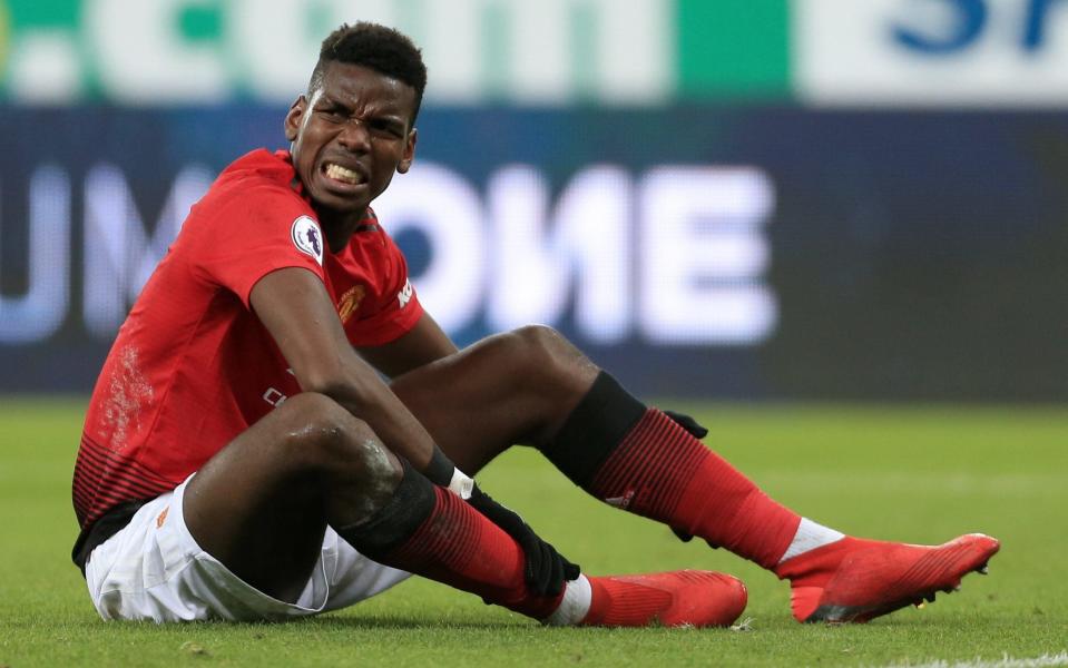 Paul Pogba is still feeling the effects of a heavy challenge from Jonjo Shelvey during the match against Newcastle United - Offside