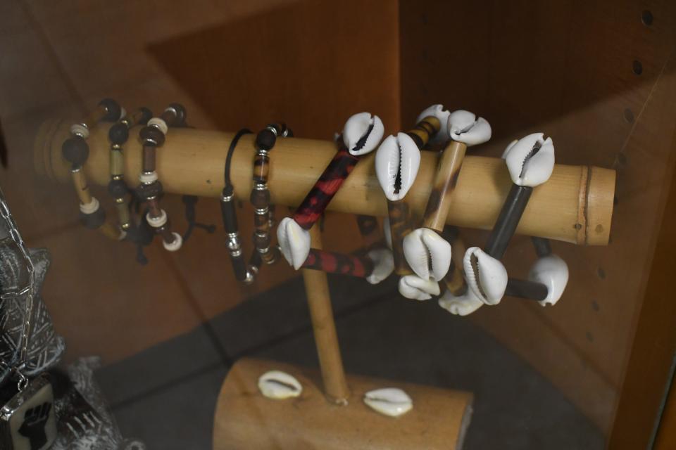 Jewelry maker Abe Lavalais works primarily with bamboo though he does at times work with other materials such as metal, wood, bone and ebony. But bamboo is his material of choice.