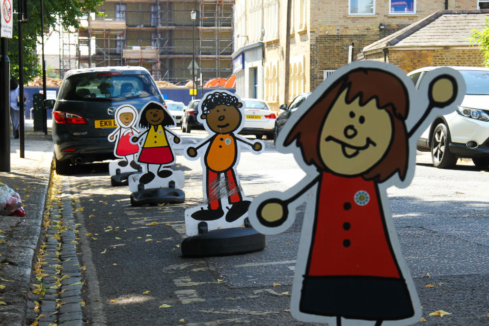 No Parking signs outside a pre-school in East London as most schools closed for the summer term to be reopened in September as per Government advice. (Photo by David Mbiyu / SOPA Images/Sipa USA)