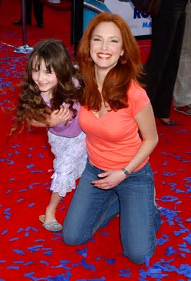 Amy Yasbeck and daughter Stella at the Westwood premiere of 20th Century Fox's Robots