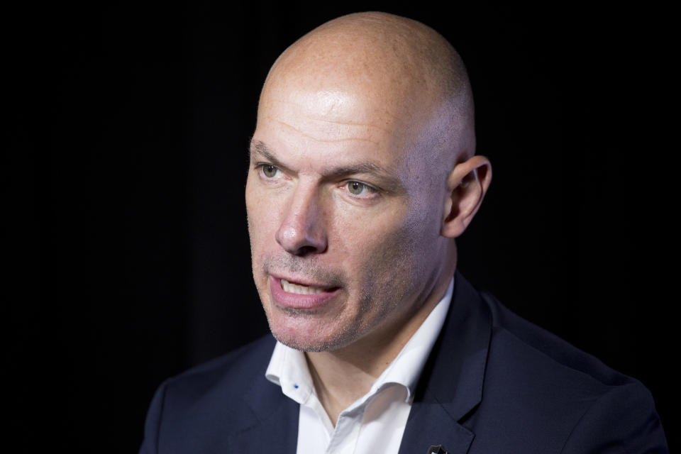 Howard Webb, general manager of the Professional Referee Organization, is doing the media rounds about the latest developments in MLS officiating. (AP)