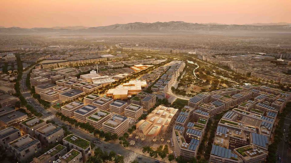 Set across 14.8 square kilometers (5.7 square miles), the district will be roughly equivalent in size to Beverly Hills. - SOM/ATCHAIN