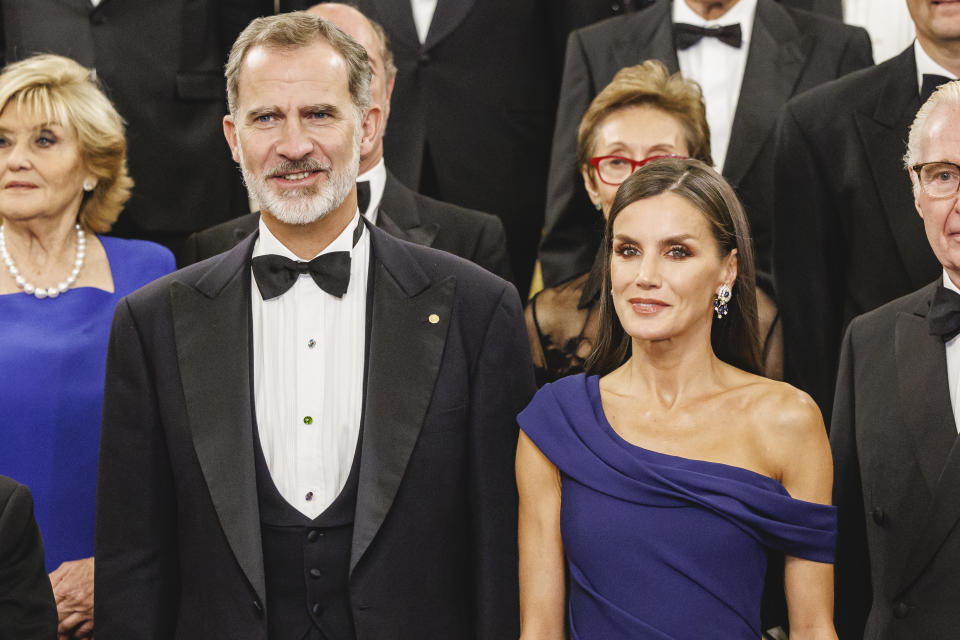 BARCELONA, SPAIN - NOVEMBER 04: King Felipe VI of Spain and Queen Letizia of Spain attend the 175th Anniversary of Liceu at Gran Teatre Del Liceu on November 04, 2022 in Barcelona, Spain. (Photo by Xavi Torrent/Getty Images)