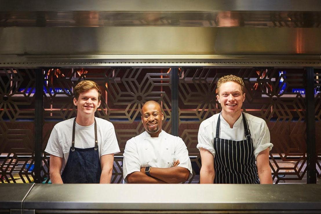 Rising stars: group executive chef Michael Reid, centre, is among the competition judges