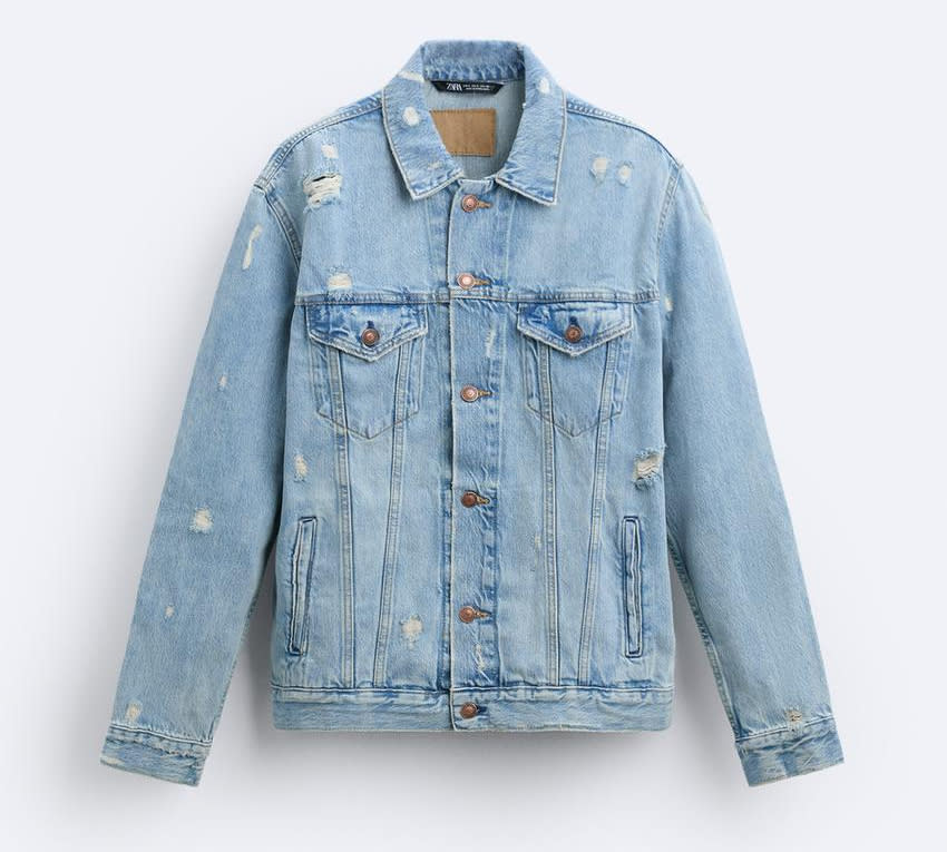 Zara Ripped Denim Jacket