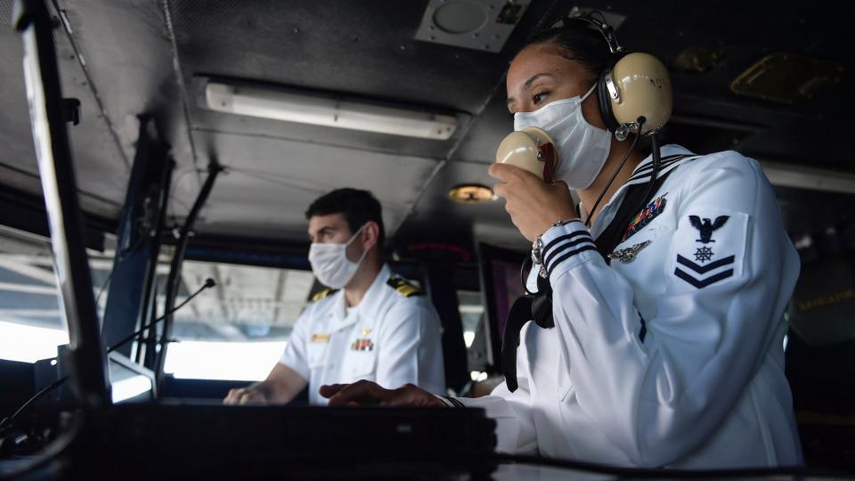 Navy aircraft carrier Theodore Roosevelt sailor