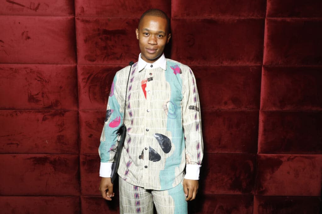 Thebe Magugu attends the SFC x Fashion East x Dazed Party on September 30, 2022 in Paris, France. <br>(Photo by Julien M. Hekimian/Getty Images for SFC x Fashion East x Dazed)