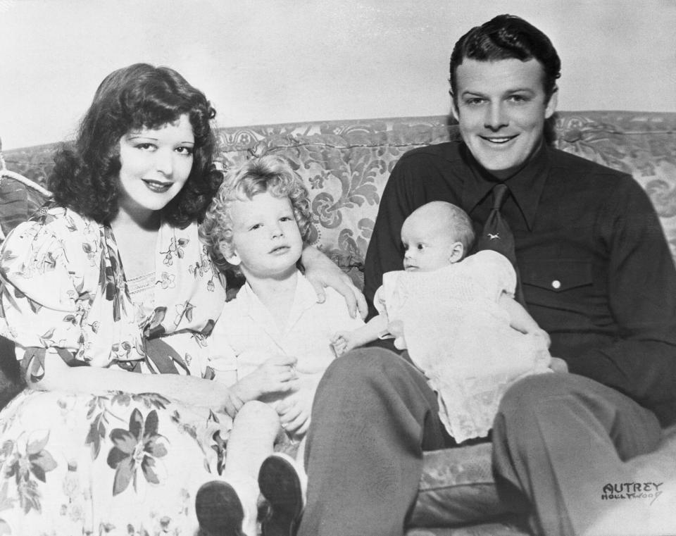 Clara Bow with her husband, Rex Bell, and two sons, including Nicole Sisneros and Brittany Grace Bell's grandfather, Rex Bell Jr.