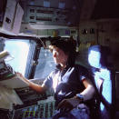 NASA handout photo of Sally Ride aboard the Challenger Photographer: (C)NASA NASA