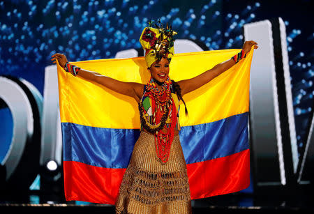 Miss Universe candidate from Colombia Andrea Tovar competes during a national costume preliminary competition in Pasay, Metro Manila, Philippines January 26, 2017. REUTERS/Erik De Castro