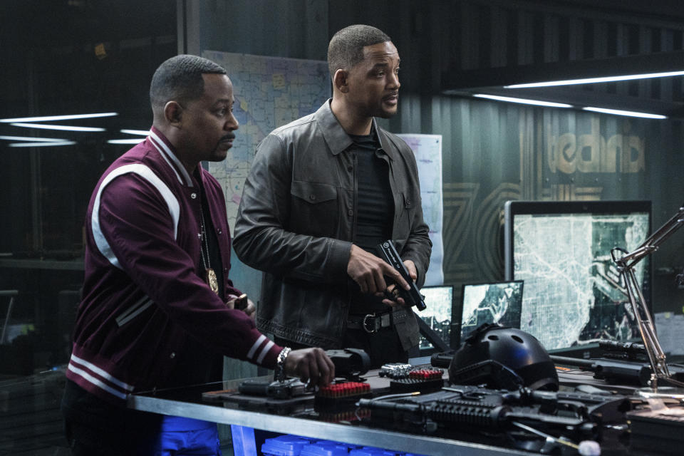 En esta imagen difundida por Sony Pictures, Martin Lawrence, a la izquierda, y Will Smith en una escena de "Bad Boys for Life". (Ben Rothstein/Columbia Pictures-Sony via AP)