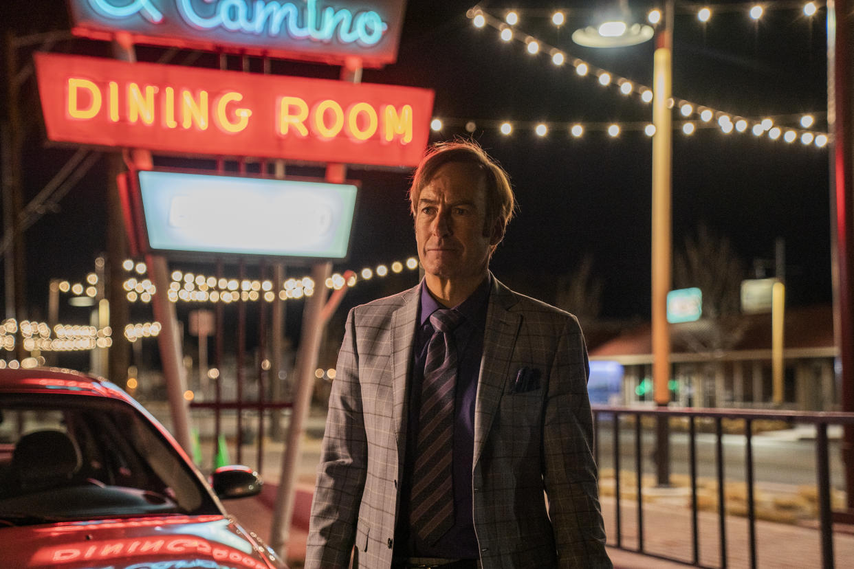 Bob Odenkirk as Jimmy McGill - Better Call Saul _ Season 6 - Photo Credit: Greg Lewis/AMC/Sony Pictures Television