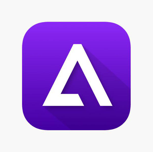 A purple icon.