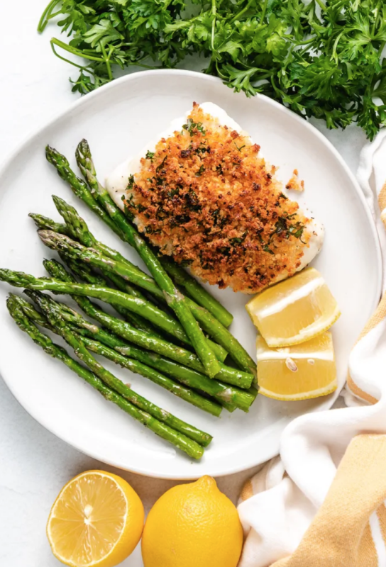 More than Meat and Potatoes<p>Baked cod with panko is an easy, flavorful and light dinner dish. Cod fillets are topped with seasoned, buttery panko breadcrumbs then baked to perfection!</p><p><strong>Get the recipe: <a href="https://morethanmeatandpotatoes.com/baked-cod-with-panko/" rel="sponsored" target="_blank" data-ylk="slk:Baked Cod with Panko;elm:context_link;itc:0;sec:content-canvas" class="link "><em>Baked Cod with Panko</em></a></strong></p>