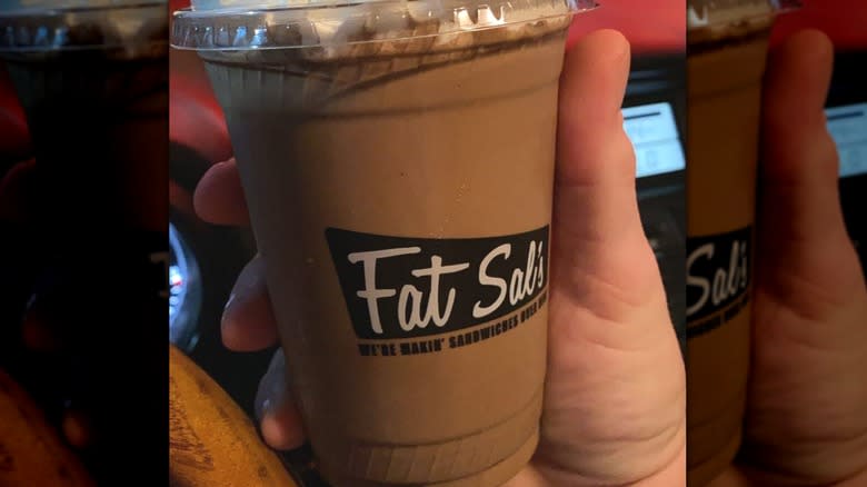 brown Fat Sal's milkshake cup