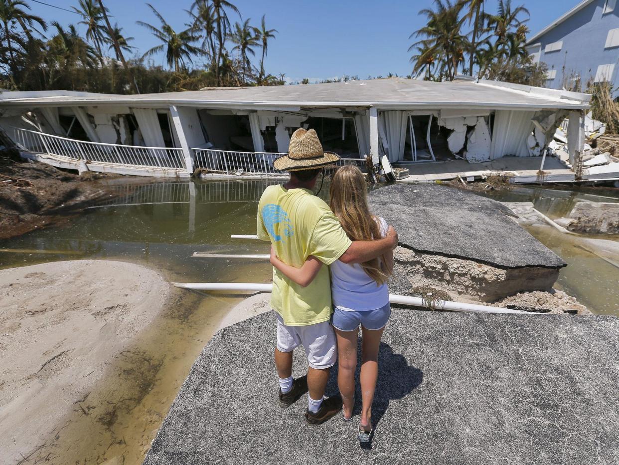 The aftermath of Hurricane Irma can be seen across Florida: EPA/ERIK S LESSER