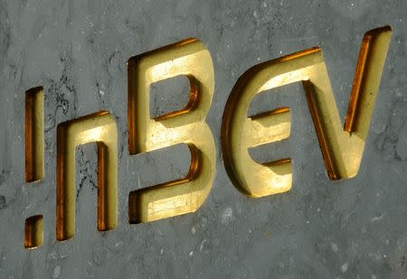 View of Anheuser-Busch InBev logo outside the brewery headquarters in Leuven August 12, 2010. REUTERS/Jan Van De Vel