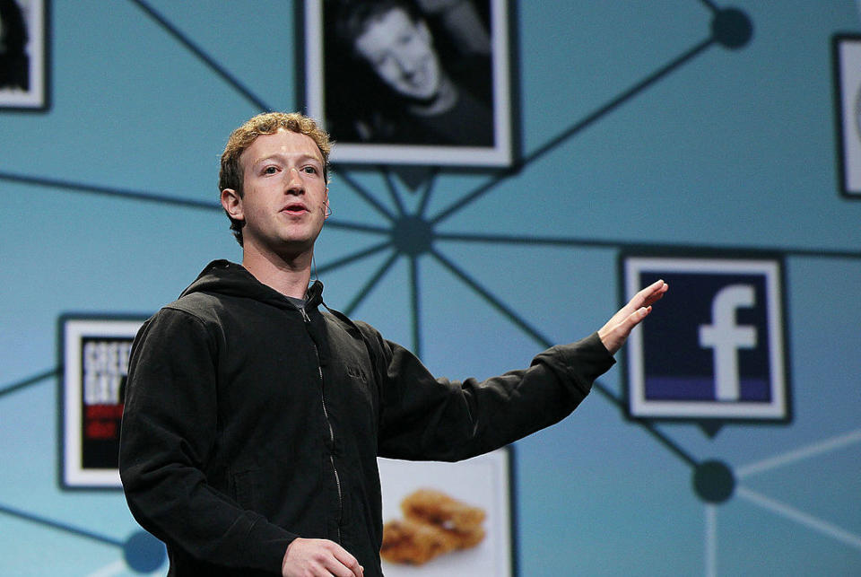 Zuckerberg gives a keynote address