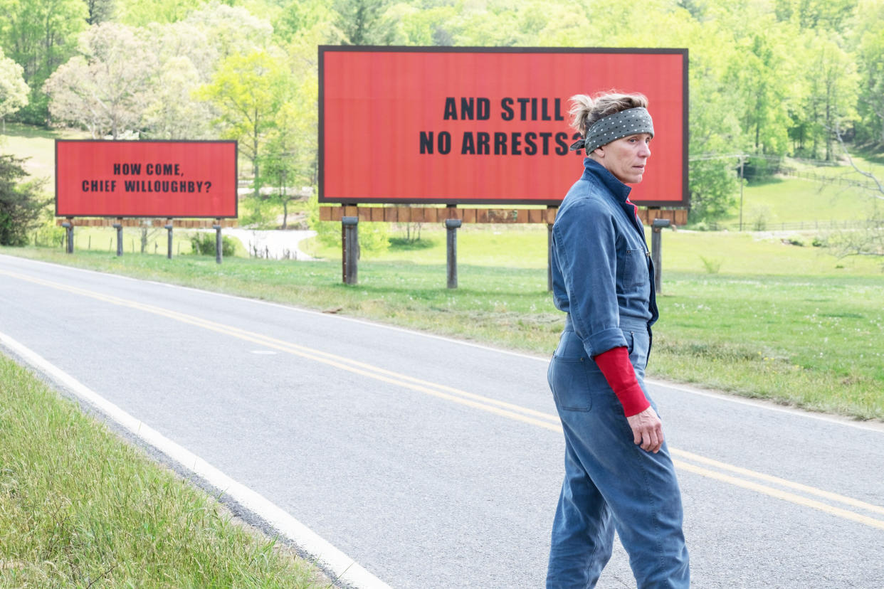 Frances McDormand in <em>Three Billboards Outside Ebbing, Missouri</em> (Photo: Fox Searchlight Pictures c/o Everett Collection)