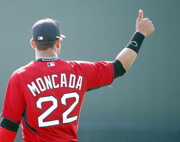 Boston's Yoan Moncada has been tearing up the minor leagues. (AP)
