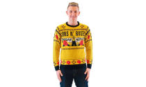 <p>You say you want your Christmas sweater to honor great music, and feature an extra helping of ugly? This one’s mustard yellow. <strong><a rel="nofollow noopener" href="https://jet.com/product/detail/8d9f8d157120440da72601138b0d2407?jcmp=pla:ggl:nj_dur_gen_mens_clothing_shoes_accessories_a2:mens_clothing_shoes_accessories_mens_clothing_mens_sweaters_a2:na:PLA_791096394_48083769504_pla-294065858153_c:na:na:na:2PLA15&code=PLA15&pid=kenshoo_int&c=791096394&is_retargeting=true&clickid=874feb70-114b-43b8-98a2-caa504585eed&gclid=EAIaIQobChMIkryEq-LS1wIVF8JkCh0s2w_OEAkYDCABEgILRvD_BwE" target="_blank" data-ylk="slk:Buy here" class="link ">Buy here</a></strong> </p>