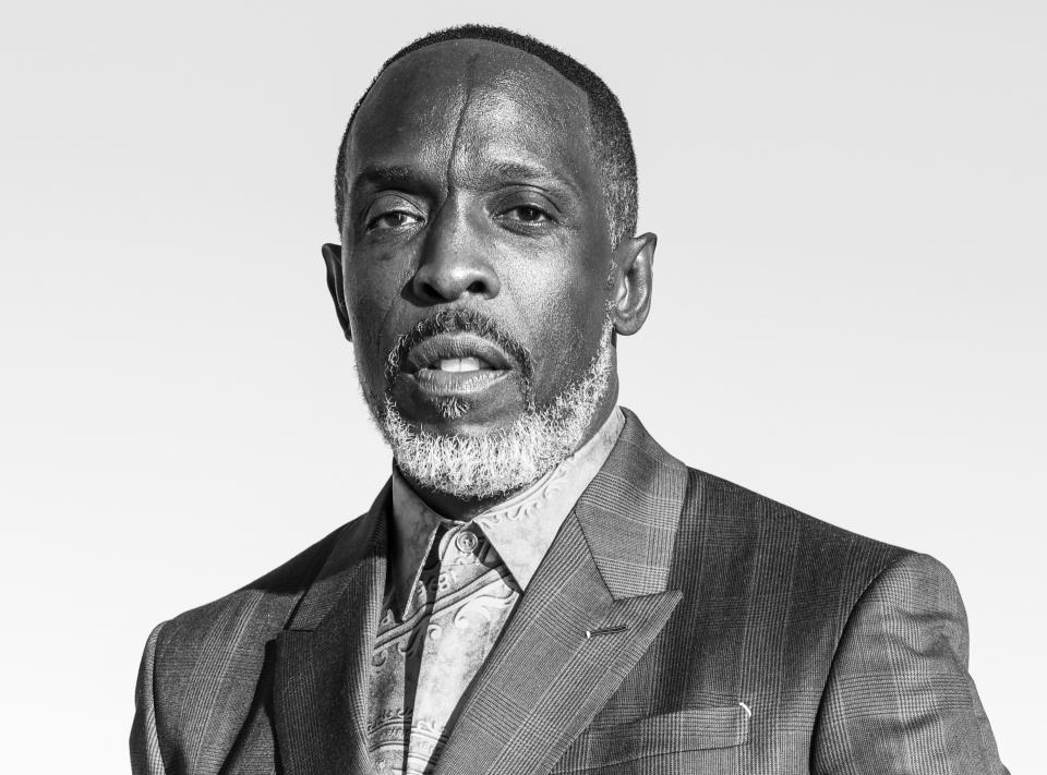 Black and white photo of Michael K. Williams