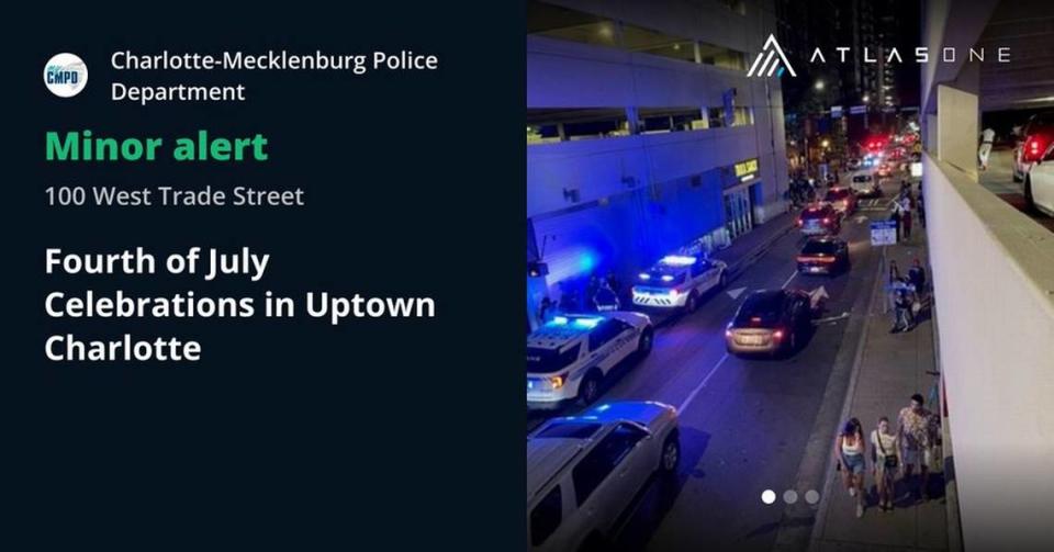 Police made numerous arrests and seized four firearms when mayhem broke out in a crowd watching the nearby Charlotte Knights’ 4th of July fireworks show in uptown Charlotte.